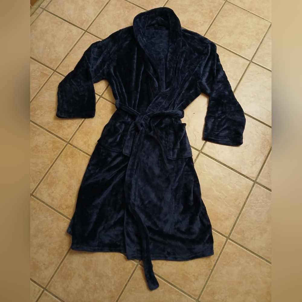Men's Luxurious Navy Blue Robe